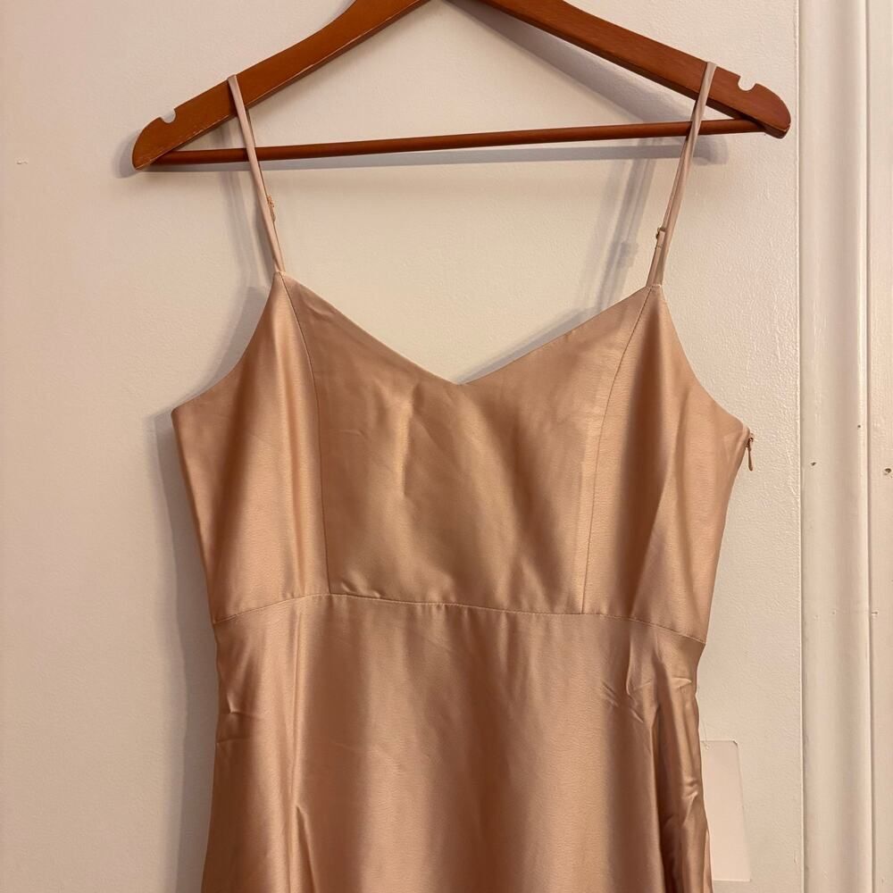 Show Me Your Mumu Satin Maxi Slip Dress Champagne Blush Bridesmaid Wedding Guest - Picture 4 of 7
